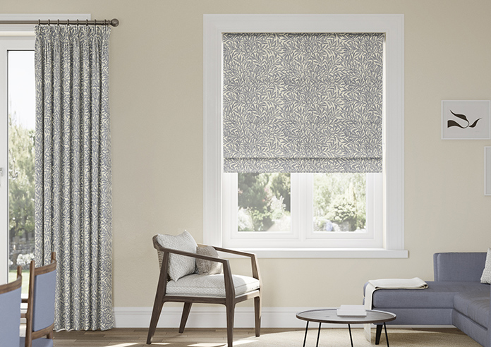 William Morris At Home Willow, Indigo - Twist&Fit Roman Blind - Image 3